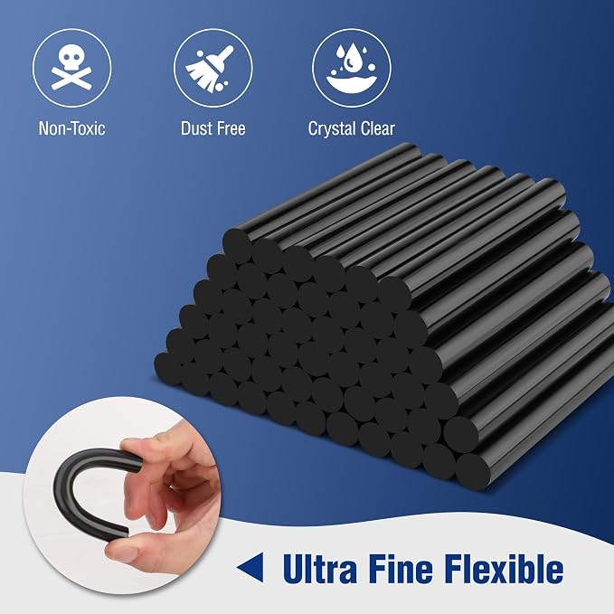 WORKPRO Black Hot Glue Sticks, 0.43" x 4", All-Temp | Strong EVA Adhesive - Image 5