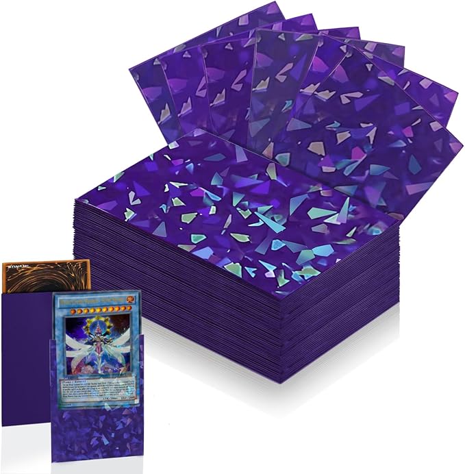 100 Count Purple Card Sleeve for Trading Cards, Perfect Fit Shiny MTG Card by Unknown