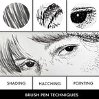 Kuretake Zig Inktober pen set, for Illustration, Manga Drawing, Lettering and - Image 5