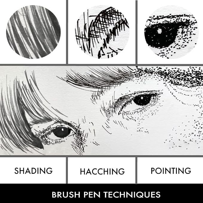Kuretake Zig Inktober pen set, for Illustration, Manga Drawing, Lettering and - Image 5