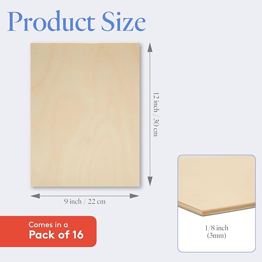 Baltic Birch Plywood, 3 mm 1/8 Craft Wood, B/BB Grade Baltic Birch Sheets - Image 2