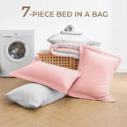 Sasttie Full Size Comforter Sets, 7 Pieces Reversible Bed in a Bag Full - Image 6