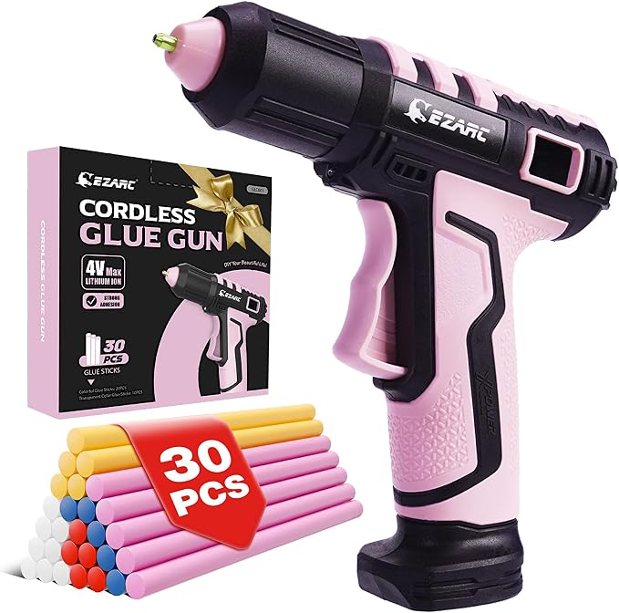 EZARC Cordless Hot Glue Gun, 15s Heating Fast Glue Gun Kit by EZARCTools