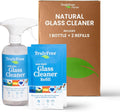 Truly Free Natural Glass Cleaner - Removes Dirt & Debris for Sparkling Clean Windows & Glass Surfaces at Home, Office & Garage, Includes: 1 Refillable Empty Bottle (16oz) & 2 Refills (3oz ea)