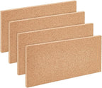 OLYCRAFT 4Pcs Rectangle Bulletin Boards 6x12 Inch Non Self-Adhesive Wood Cork by OLYCRAFT