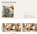 Faux Stained Glass Effect Window Privacy Film, Original Double-Sided Hand-Drawn - Image 4