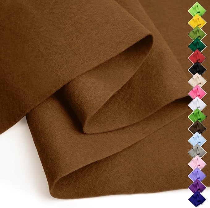 Soft Felt Fabric Sheet 18" x 36", 1.6mm Acrylic Craft Felt, Large Precut Sheet by AblemeDeco