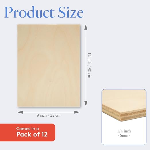 1/4 Inch Baltic Birch Plywood 6 mm B/BB Grade Craft Wood, - Image 2
