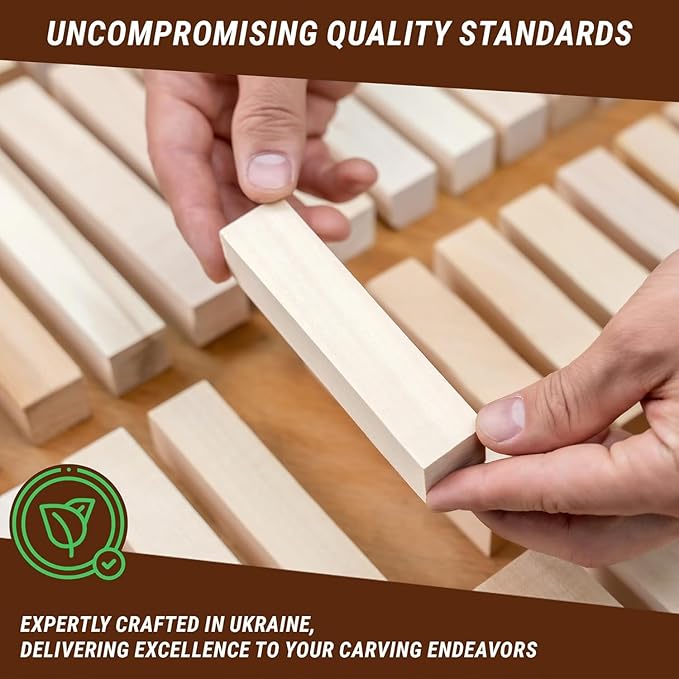 BeaverCraft Basswood Carving Blocks BW18 pcs Whittling Wood - Image 6