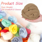 PATIKIL Wool Roving Yarn, 250G/8.8OZ Felting Wool Pure Roving Yarn - Image 2