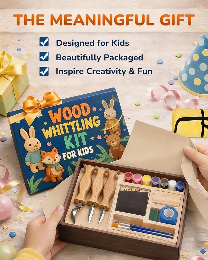 Wood Carving Whittling Kit for Kids: Wood Carving Tool Set - Image 8