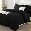 CozyLux California King Comforter Set Black by CozyLux