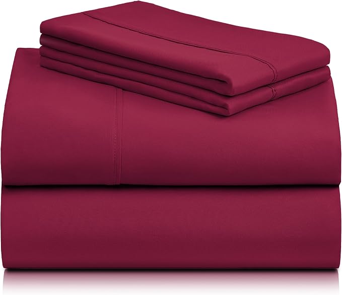 LuxClub 4 PC Queen Sheet Set, Breathable Luxury Bed Sheets, Deep Pockets 18" - Image 8