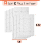 Mr. Pen- Blank Puzzle Bulk, 13 Pack, 20 Pieces/Pack, 5.5 x 8.1 Inch, Arts & DIY - Image 2