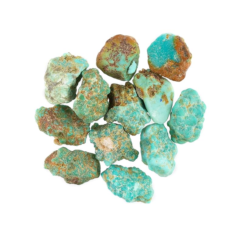 ColouredRocks 25 carats. Tibetan Turquoise Crystals, Raw Stones, Rough Gemstones by ColouredRocks