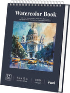 Watercolor Sketchbook 10"x12", 32 Sheets Water Color Paper, 140lb/300gsm by SketchBook