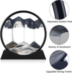rysnwsu 3D Dynamic Sand Art Liquid Motion, Moving Sand Art Picture Round Glass - Image 3