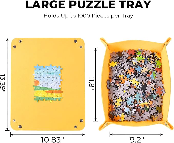 8PCS Large Puzzle Sorting Trays 11.8" x 9.2", Stackable Puzzle Organizer - Image 2
