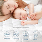 RV Short Queen Mattress Protector Pad Waterproof Quilted 60" X 75", Soft & - Image 2