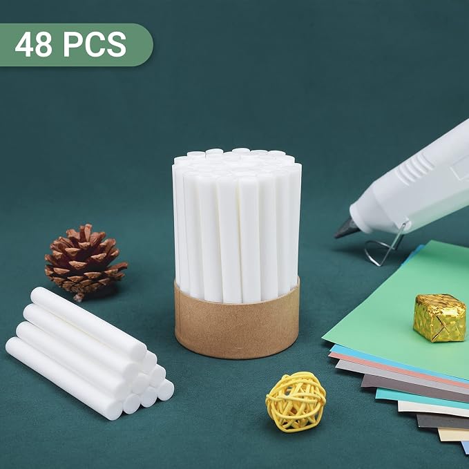Manarty White Hot Glue Sticks Full Size, Adhesive Hot Melt Gluing Sticks - Image 8