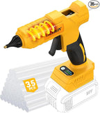 Cordless Hot Glue Gun for De-Walt 20V Battery - 100W Hot Glue Gun and 35PCS by OLIBUY