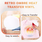Gradient HTV Heat Transfer Vinyl 15 Sheets 12×10in Iron on Vinyl | Ombre - Image 3
