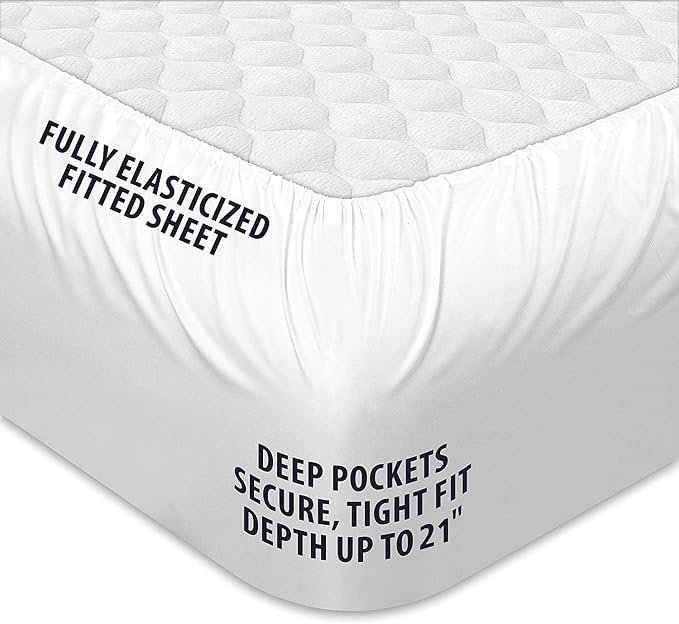 COONP Full Mattress Topper, Extra Thick Pillowtop, Cooling Plush Mattress Pad - Image 4