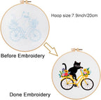 Louise Maelys Cat Bicycle Embroidery Kit - Image 3
