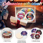 8 Pack Diamond Art Coasters, Sexy lips Diamond Painting Coasters Kits | Lips - Image 7