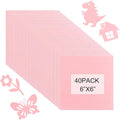 40 Pcs Stiff Felt Fabric Sheet for Crafts, 1mm Thick and 6”x6”Pink Felt Fabric by Tiparts