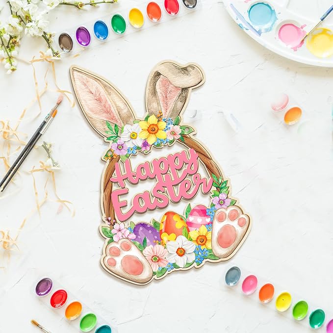 Large Size 12" Wooden Easter Ornaments to Paint, Wooden DIY Blank Unfinished - Image 6