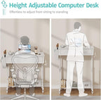 WINAZ Small Rolling Desk with Drawers & Storage - Image 5