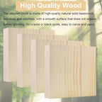4 PCS Solid Wood Blocks, Laser Engraving, DIY Signs, Home Decor and Craft - Image 4