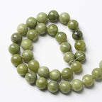 72PCS 10mm Natural Chinese Green Jade Beads Gemstone Round Loose Beads - Image 5
