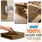 IONTACH 18" X 18" Soft Felt Sheets 1.6mm Thick | Acrylic Felt Fabric Sheets - Image 3