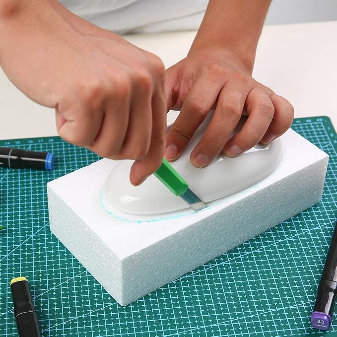 Crafare 8 Pack Craft Foam Blocks 8X4X2 Inch Polystyrene Brick Rectangle - Image 4