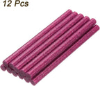 uxcell Mini Hot Glue Sticks for Glue Gun 7mm x 100mm Glitter Rose Red 12pcs - Image 3