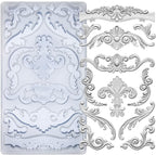 Scrollworks Mold for Polyclay Air Dry Clay Plaster by FUNSHOWCASE