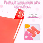 Tintnut Pink Lemonade Neon Puff HTV Vinyl Roll, easy cut & weed, stretch - Image 2