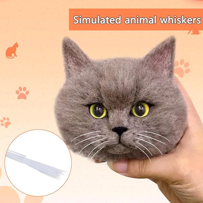 SoeKoa 250pcs Simulated Animal Whiskers 3 Inch Muppet Craft Needle Felting | - Image 3
