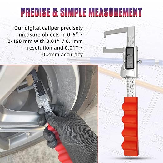 Disc Brake Rotor Micrometer, 6 Inch Brake Rotor Caliper Measuring Tool of Inch - Image 3