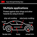 3M Super Strength Molding Tape 03616, 7/8 in x 15 ft Each, Heavy Duty - Image 8