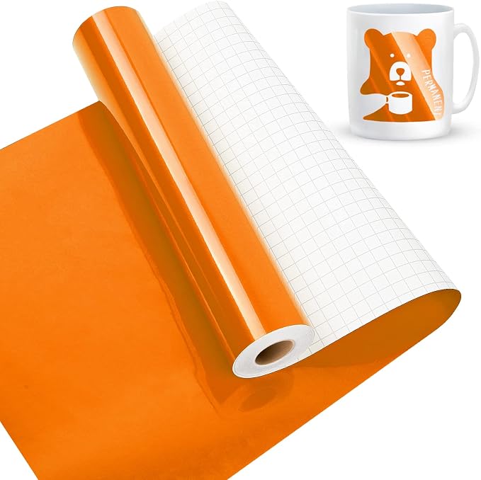 Lya Vinyl Glossy Orange Permanent Vinyl Roll, by LyaVinyl
