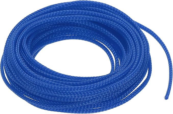 uxcell PET Expandable Sleeving 25ft 1/8" Blue Cable Management Sleeve Cord by uxcell