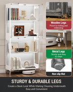 Display Cabinet with Glass Doors, 4-Tier Curio Cabinet, Adjustable Shelves - Image 6