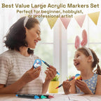 Coogert 80 Acrylic Paint Markers Set: Ultra-Opaque, Fine & Brush Dual Tip Paint - Image 7