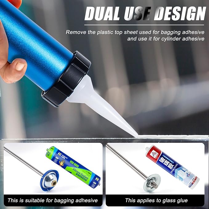 Three bearing energy-saving blue aluminum tube universal sausage glue gun - Image 5