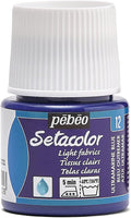 Pebeo Setacolor Light Fabrics Paint 45-Milliliter Bottle, Ultramarine Blue by Unknown
