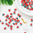 100pcs Watermelon Polymer Clay 10mm Spacer Beads by LUBINGSHINE