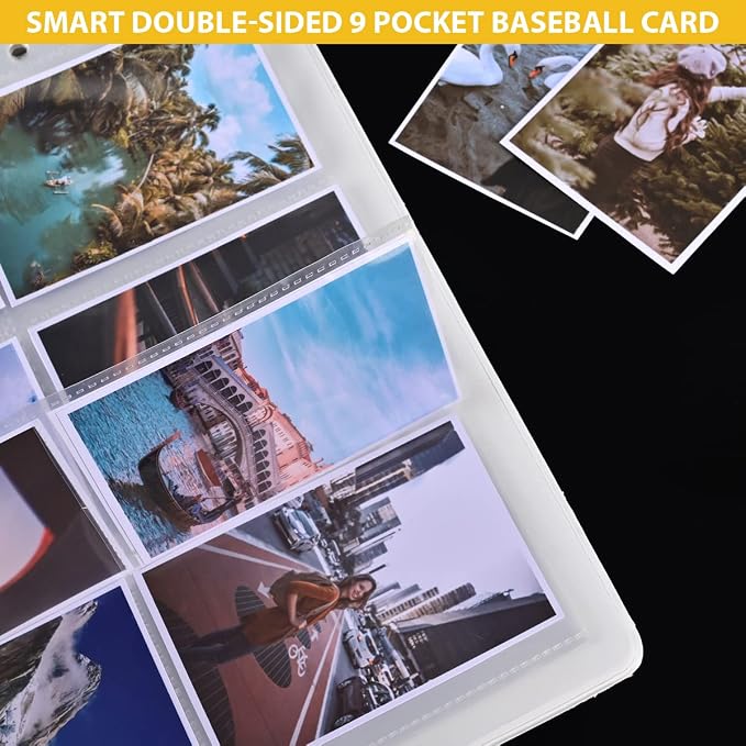 9 Pocket Page Protector, Holds 1800 Cards, Trading Card Sleeve, Baseball Card - Image 7